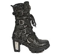 New Rock NEOTR005 - S25 Vintage Floral Noir Rock Gothique Punk Bottes en Cuir Dames 40