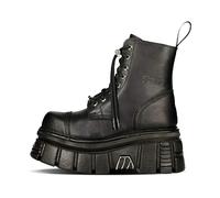 New Rock - Nomada Chaussures en Cuir Noir de Haute Qualité - Femme - Chaussures - Noir - Taille: 40 EU