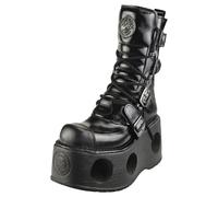 New Rock Patent Spring Neptuno Mixte adulte Noir Bottes Plate-forme - 42 EU
