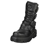 New Rock Shoes - All Black Boots with Reactor Soles UK 7 / Black