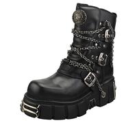 New Rock Straps And Chains Mixte adulte Noir Bottes Plate-forme - 40 EU