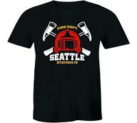 New Seattle Fire Department Firefighter Station 19 TV Series T-Shirt Men's Tee Size M
