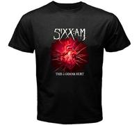 New Sixx Am This is Gonna Hurt Logo Men's Black T-Shirt SL Manches Courtes(Medium)