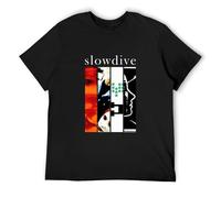 New Slowdive - Discography T-Shirt Tees Vintage t Shirt Aesthetic Clothing Men Clothing Black XXXL