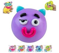 New Smushers Squishy - Dog Face & Soft Slow Rise Fidget Toy for Adults, Cute Stress & Anxiety Relief Desk Accessory, Sensory Fun, Moldable (Purple)
