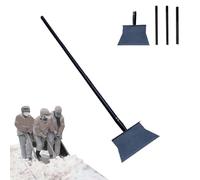 New Snow Shovel,Heavy Duty Driveway Ice Scraper,11" Wider Garden Flat Shovel Scraper with 48" Long Adjustable Handle,Multifunctional Cleaning Shovels Tool for Snow,Dirty,Driveway,Weed (B-1)