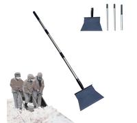 New Snow Shovel,Heavy Duty Driveway Ice Scraper,11" Wider Garden Flat Shovel Scraper with 48" Long Adjustable Handle,Multifunctional Cleaning Shovels Tool for Snow,Dirty,Driveway,Weed (A-1)