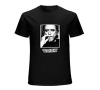 New Summer Slim Tee Shirt Charles Bukowski Quotes T-Shirt for Men - Find What You Love Black XL