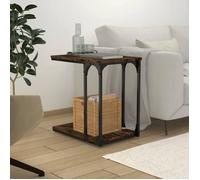 NEW Table d'appoint - Table basse bar contemporaine Chêne fumé 50x35x52 cm Bois d'ingénierie 99748