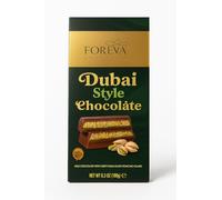 NEW Tablette Chocolat Dubai Style Foreva 180g - Chocolat au Lait avec Kadaïf Croustillant & Crème de Pistache - Recette Gourmande Inspirée de Dubaï - Fourré Premium Pistache Kadaif