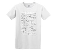 New The Math Answer of Life Printed Cool Design Soft Unisex Cotton Tee Shirt Men's White T-Shirt XL