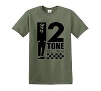 New Tone 2 Records The Specials Retro Music T-shirt blanc SKA Northern Soul Reggae, T-shirt Olive, XL