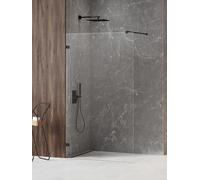 New Trendy Avexa Black XR paroi de douche walk-in 80 cm noir mat/verre transparent EXK-6967