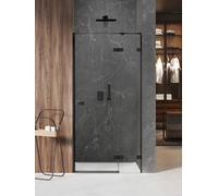 New Trendy Avexa Black XR porte de douche 100 cm à ouverture basculante noir mat/verre transparent EXK-6840