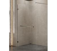 New Trendy Avexa Gunmetal Brushed paroi de douche walk-in 60 cm gris canon brossé/verre transparent EXK-7111