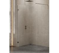 New Trendy Avexa Gunmetal Brushed paroi de douche walk-in 60 cm gris canon brossé/verre transparent EXK-7089