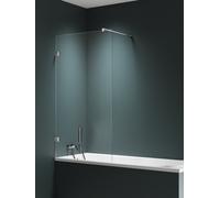 New Trendy Avexa Nickel Brushed paroi de baignoire 90 cm monobloc brossé/verre transparent EXK-8742-WP