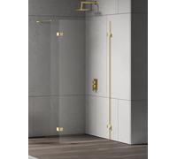 New Trendy Eventa Gold Shine paroi de douche walk-in 110 cm doré brillant/verre transparent EXK-4854