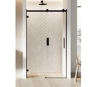 New Trendy Softi X Black porte de douche 140 cm coulissant noir mat/verre transparent EXK-5359