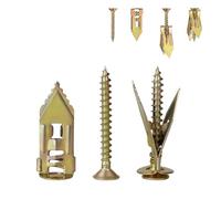 New Type of Gypsum Board Expansion Screw, Self Drilling Drywall Anchors with Screws Kit, Direct Insertion Expansion Screw, Quick & Easy Install, for DIY Metalworking Applicability (60pcs)