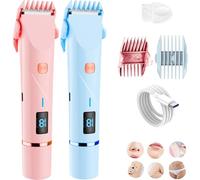New Upgrade Bikini Trimmer for Women, Smoovi 2.0 Bikini Shaver, Beauty Bloom Electric Razor 2.0, Double Head 2 in 1 Electric Lady Shaver for Leg, Waterproof Wet & Dry Use for Bikini Area (2A)