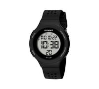 (New Upgrade Black) SYNOKE Men Watches Fashion Digital Led Electronic Outdoors Sport Waterproof Alarm PU Wristwatch Military Chronograph Clock