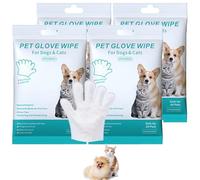 New Upgraded Rinse Free Dog Shampoo Mitts, Rinse Free Shampoo Mittens for Dogs, Portable Pet Care Wipes Easy Wipe Paws and Body Cleaning Mitt for Dogs & Cats Daily Care (4*Pcs)