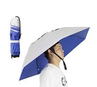 NEW-Vi - Parapluie-chapeau pliable et réglable pour le soleil et la pluie, 95 cm, mains libres, 7 baleines, imperméable et avec protection ultraviolette pour la pêche, le jardinage, le golf et les