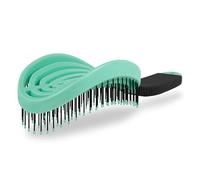 NEW VIDEO! NuWay 4Hair! U.S. Patented Professional Detangling! DoubleC is Double Curved! Best Brush for Applying Any Hair Product! Vented Back - Hair Dryer Safe (Mint Green)