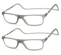 NEW VISION Lunettes 2 pack, Lunettes Loupe, Lunettes De Lecture Magnétique, Longueur RéGlable Lunette De Lecture Homme Femme, NV2904 (2BLANCC9, 1.5, x)