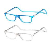 NEW VISION Lunettes 2 pack, Lunettes Loupe, Lunettes De Lecture Magnétique, Longueur RéGlable Lunette De Lecture Homme Femme, NV2904 (Tb, 2, x)