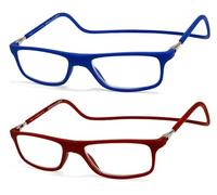 NEW VISION Lunettes 2 pack, Lunettes Loupe, Lunettes De Lecture Magnétique, Longueur RéGlable Lunette De Lecture Homme Femme, NV2904
