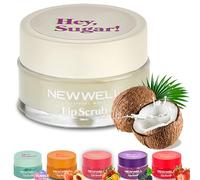 NEW WELL Lip Scrub Gommage pour les lèvres - Hydratation intense, végétalien, 100 % naturel, sans cruauté envers les animaux (noix de coco)
