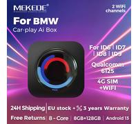 NEW Wireless Carplay AI BOX Android 13 8G+128G For BMW ID6 ID7 ID8 ID9 8Core Supports 4G and WiFi Built-in GPS Google PLay Stor SS-CPBM6-OM
