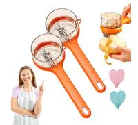 New with Box Storage Kitchen Special Fruitpeeler, Box Storage Kitchen Peeler, Anti-Slip Vegetable Peeler with Container, Easy to Clean Vegetable Peelers with Catcher (Orange*2)