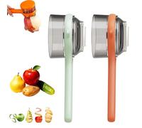 New with Box Storage Kitchen Special Fruitpeeler, Fruit and Vegetable Peeler with Storage Box, Double-Sided Stainless Steel Multi-Function Peelers Machine for Home Kitchen (Green+Orange)