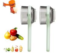 New with Box Storage Kitchen Special Fruitpeeler, Fruit and Vegetable Peeler with Storage Box, Double-Sided Stainless Steel Multi-Function Peelers Machine for Home Kitchen (Two Green)