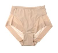 New Women Briefs Invisible Seamless Brief Bikini Underwear Half Coverage Panties Comfortable Breathable Mid Waist Underpants.L.Beige
