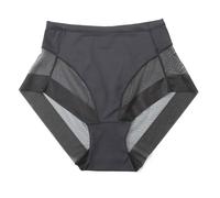 New Women Briefs Invisible Seamless Brief Bikini Underwear Half Coverage Panties Comfortable Breathable Mid Waist Underpants.L.Black