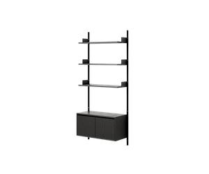 New Works Etagère Murale 1900 Bibliothèque Avec Portes Basse Noir
