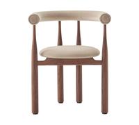 New Works Fauteuil Bukowski tapissé Walnut. Megan 26 Beige
