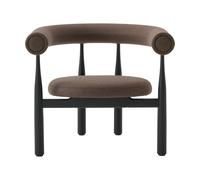 New Works Fauteuil lounge Bukowski Black. Wooly Plus 1007