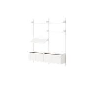 New Works Living Étagère Bibliothèque Avec Portes Basses Blanc