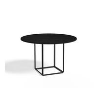 New Works Table à manger ronde Florence Black ash-ø 120 cm-structure noire