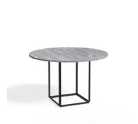 New Works Table à manger ronde Florence grey ruivina marble. ø 120 cm. structure noire