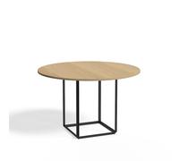 New Works Table à manger ronde Florence natural oak. ø 120 cm. structure noire