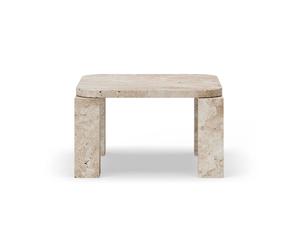 New Works Table basse Atlas 60x60 cm Unfilled Travertine