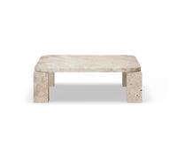 New Works Table Basse Atlas 820x820 Travertin Non Rempli