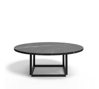 New Works Table basse Florence black marquina marble. ø 90 cm. structure noire