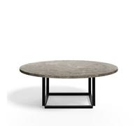 New Works Table basse Florence gris du marais marble. ø 90 cm. structure noire